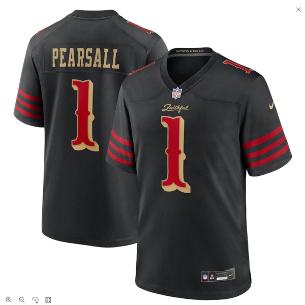 2025 NFL 49ers New Pattern Jersey