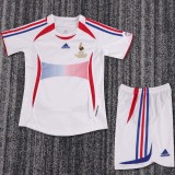 2006 France Away Retro Kids Soccer Jersey