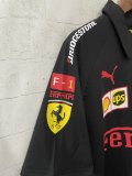 2025 F1 Ferrari New Pattern Black Short Sleeve Racing Suit