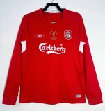 2004-2005 LIV Home Long sleeves Retro Soccer Jersey