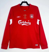 2004-2005 LIV Home Long sleeves Retro Soccer Jersey
