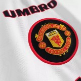 1996-1997 Man Utd Away White Retro Soccer Jersey