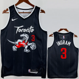 25-26 Raptors INGRAM #3 Black City Edition Top Quality Hot Pressing NBA Jersey