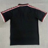 1998 Man Utd Black Retro Edition Polo Short Sleeve