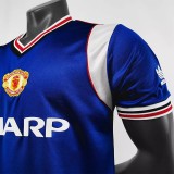 1985 Man Utd Third Blue Retro Soccer Jersey