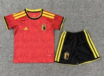2026 World Cup Belgium Home Kids Soccer Jersey