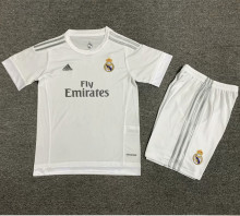 2015-2016 RMA Home Retro Kids Soccer Jersey