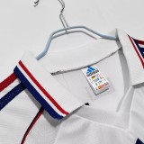 1998 France Away White Retro Soccer Jersey