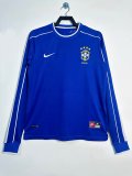 1998 Brazil Away Long sleeves Retro Soccer Jersey 