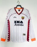 1999-2000 Roma Away Long Sleeve Retro Soccer Jersey