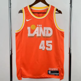 25-26 Cleveland Cavaliers MITCHELL #45 Orange City Edition Top Quality Hot Pressing NBA Jersey
