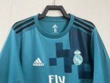 2017-2018 RMA Third Long Sleeve Player Version Retro Soccer Jersey