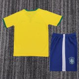2014 Brazil Home Retro Kids Soccer Jersey