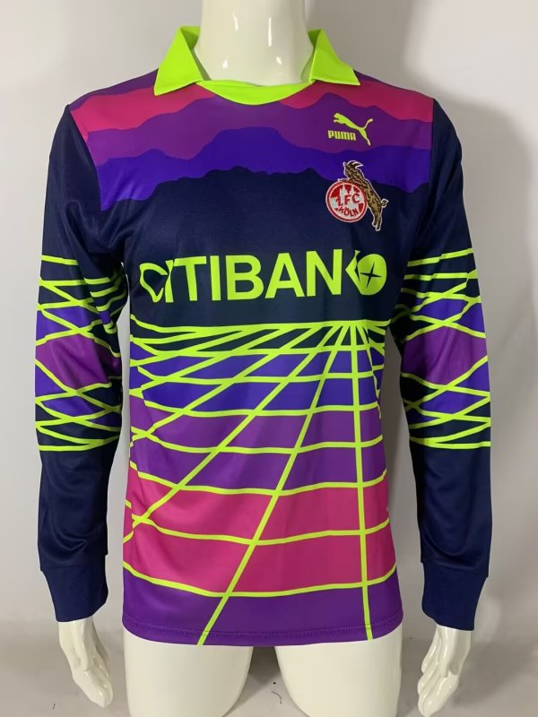 1991-1992 FC Köln Goalkeeper Long sleeves Retro Soccer Jersey