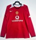 2004-2006 Man Utd Home Long Sleeve Retro Soccer Jersey