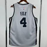25-26 SA Spurs FOX #4 Grey Top Quality Hot Pressing NBA Jersey