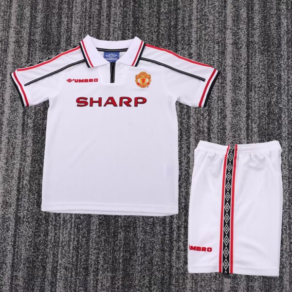 1998-1999 Man Utd Retro Kids Soccer Jersey