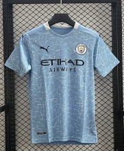 2020-2021 Man City Home Retro Soccer Jersey