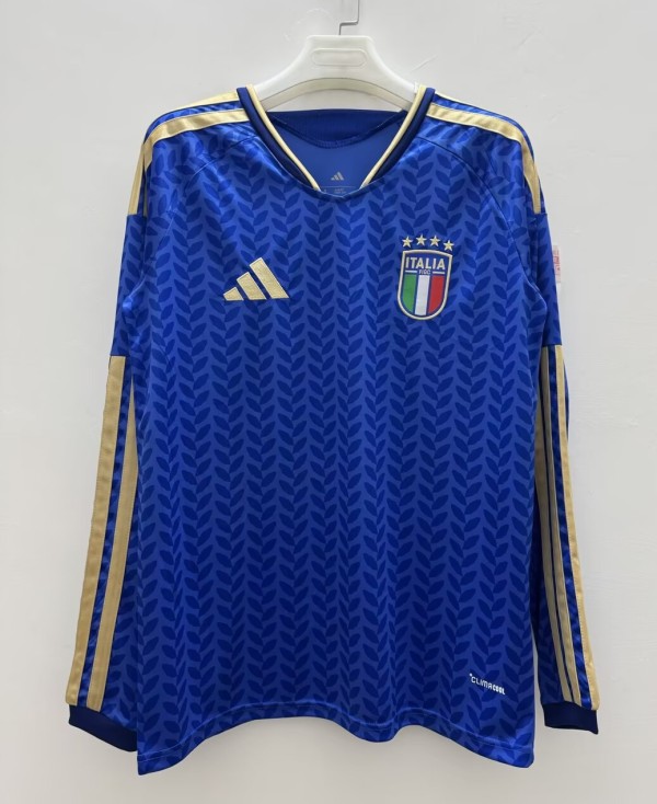 2026 Italy Home Long sleeves Fans Soccer Jersey