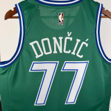 25-26 Dallas Mavericks DONCIC #77 Green Retro Top Quality Hot Pressing NBA Jersey