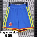 2026 Colombia Blue Player Version Shorts Pants (球员短裤)
