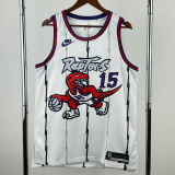 25-26 Raptors CARTER #15 White Retro Top Quality Hot Pressing NBA Jersey