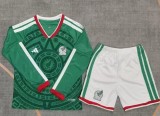 2026 World Cup Mexico Home Long Sleeve Kids Soccer Jersey (长袖)