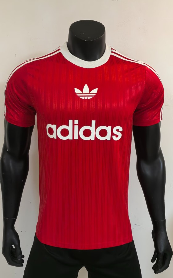 2025 AD Casual Red Player Version Training shirts *三叶草