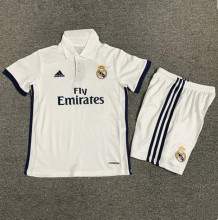 2016-2017 RMA Home Retro Kids Soccer Jersey