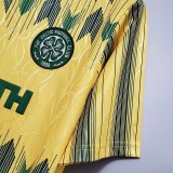 1991-1993 Celtic Away Yellow Retro Soccer Jersey