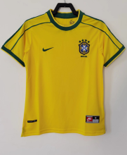 1998 Brazil Home Retro Soccer Jersey*耐克标无蓝边