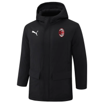 24-25 ACM Black Hooded Windbreaker Fabric Cotton Coat (红标)