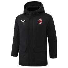 24-25 ACM Black Hooded Windbreaker Fabric Cotton Coat (红标)