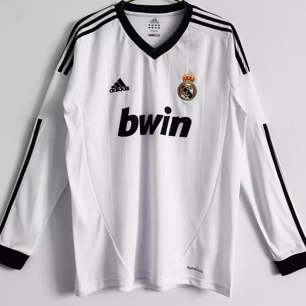 2012-2013 RMA Home Long Sleeve Retro Soccer Jersey