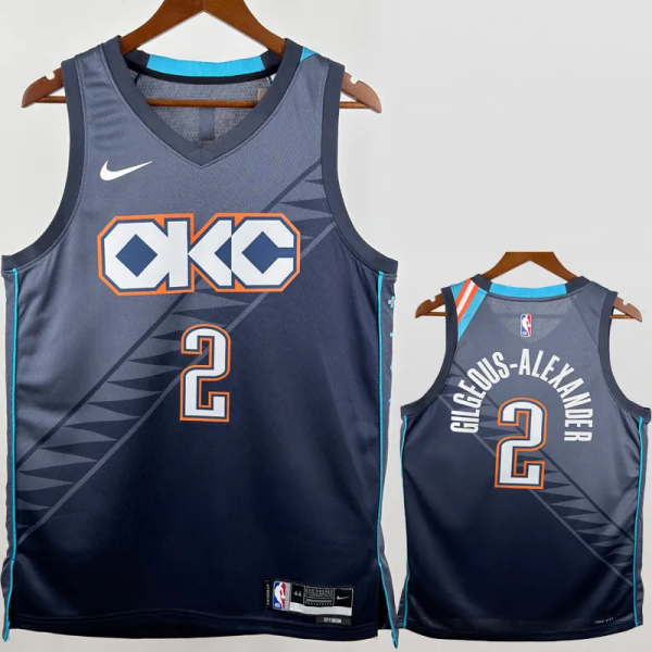 25-26 OKC Thunder GILGEOUS-ALEXANDER #2 Gray City Edition Top Quality Hot Pressing NBA Jersey