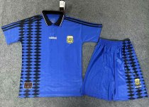 1994 Argentina Away Retro Kids Soccer Jersey