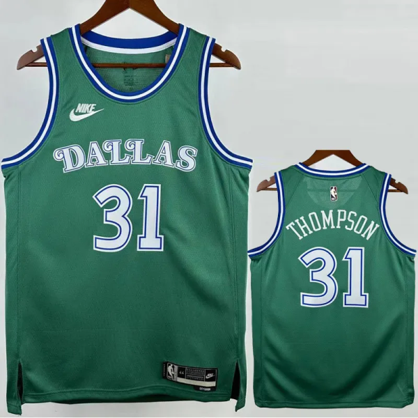 25-26 Dallas Mavericks THOMPSON #31 Green Retro Top Quality Hot Pressing NBA Jersey