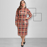 Fashion Women Long Sleeve Round Neck Skinny Plus Size Midi Sequin Dress OSS-19523