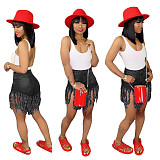 Fashion Tassels Denim Women Straight Shorts SH-3553
