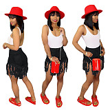 Fashion Tassels Denim Women Straight Shorts SH-3553