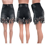 Fashion Tassels Denim Women Straight Shorts SH-3553