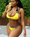 Sexy Printing Push Up High Waist Bikinis LSL-6164