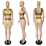 Sexy Printing Push Up High Waist Bikinis LSL-6164