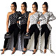 Sexy Single Sleeve Dots Irregular Tops SHD-9199