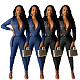 Fashion Denim Tassel Skinny Long Jumpsuit SHD-9210