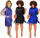 Women Solid Color Zipper Tassel Mini Sheath Dress LSL-8011