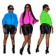 Fashion Patchwork Sport Shorts 2 Pieces Set YF-9394