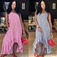 Leisure Straps Loose Flounced Maxi Dress LP-679