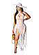 Sexy Tassel Backless Halter Beach Dress OSM-4065