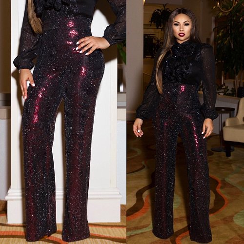 Plus Size Women Long Straight-legs Pants MOF-5128